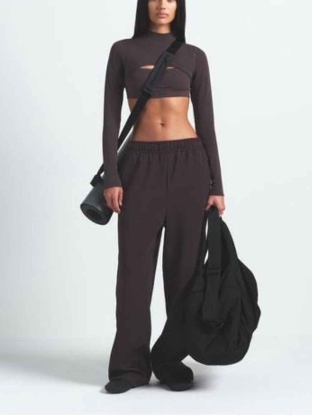 NIKESKIMS Dark Roast Matte Tricot Jogger Pants